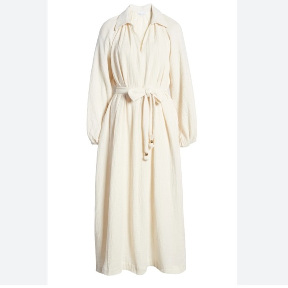 English Factory Cream Cotton Maxi Dress Small - Picture 1 of 10
